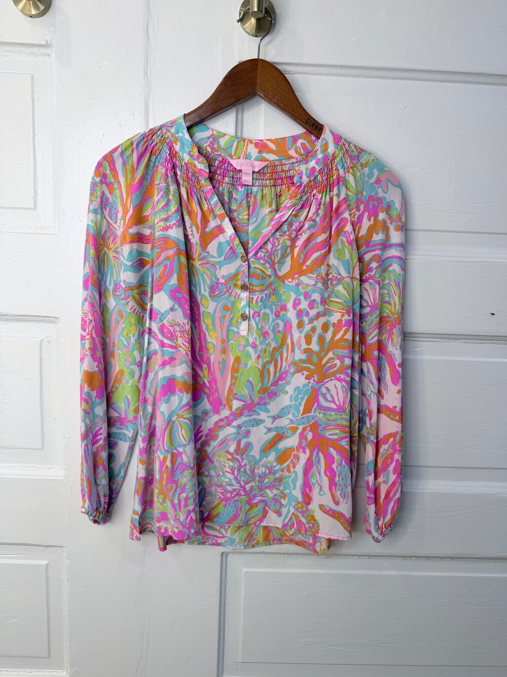 Lilly Pulitzer 100% Silk XS Blouse